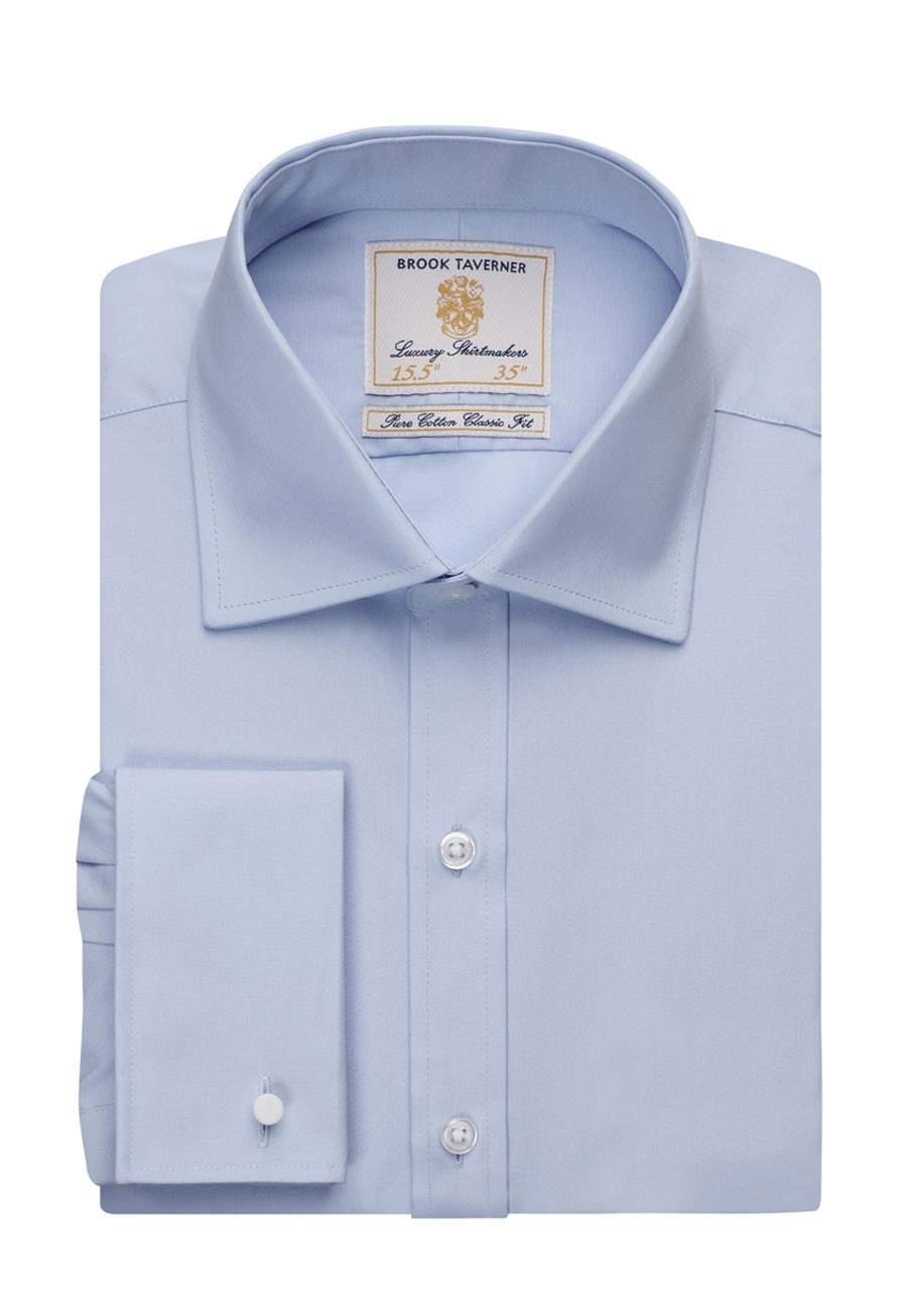 Men's Brook Taverner Chester Classic Fit Shirt Cotton Poplin