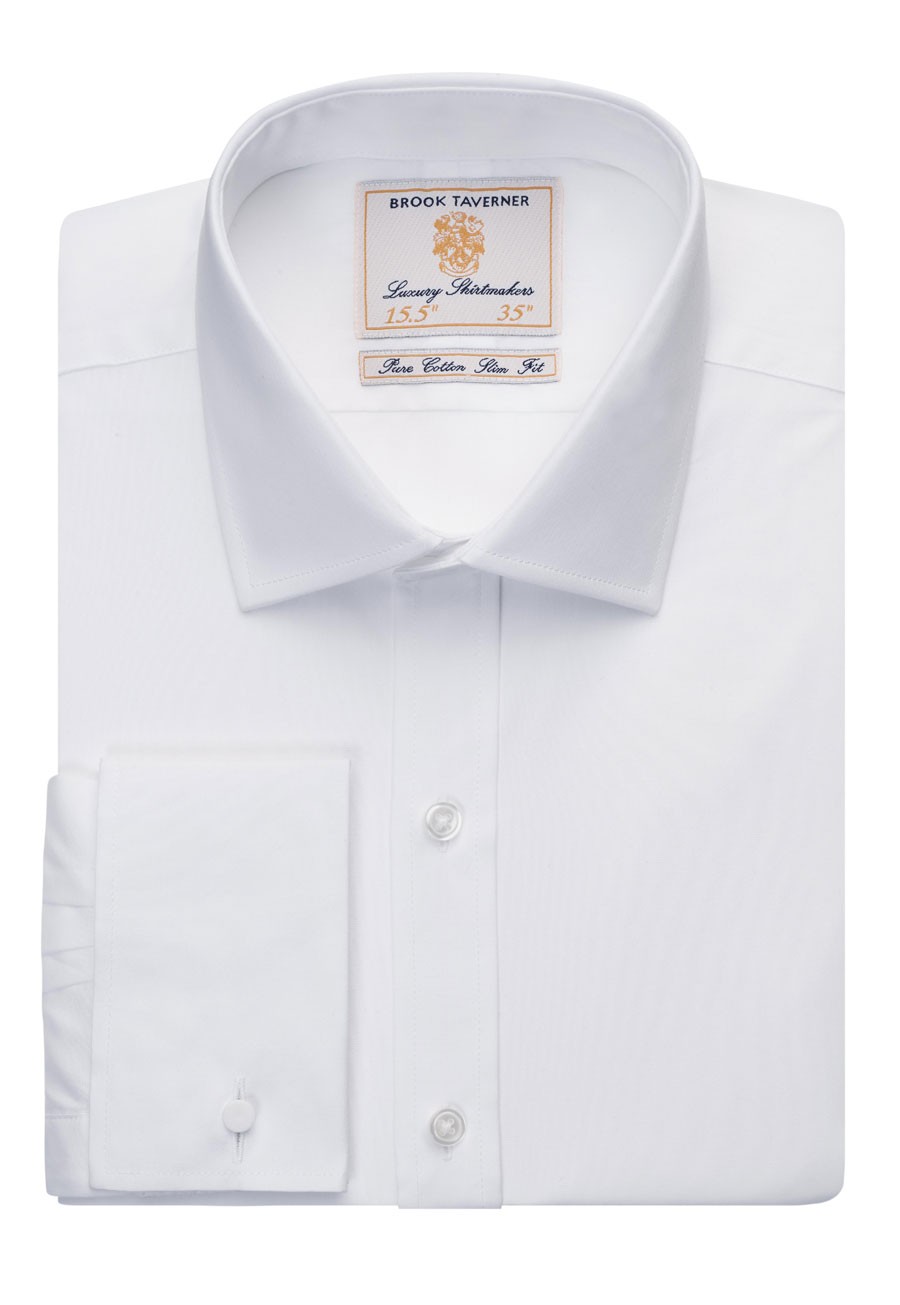 Men's Brook Taverner Chelford Slim Fit Shirt Cotton Poplin