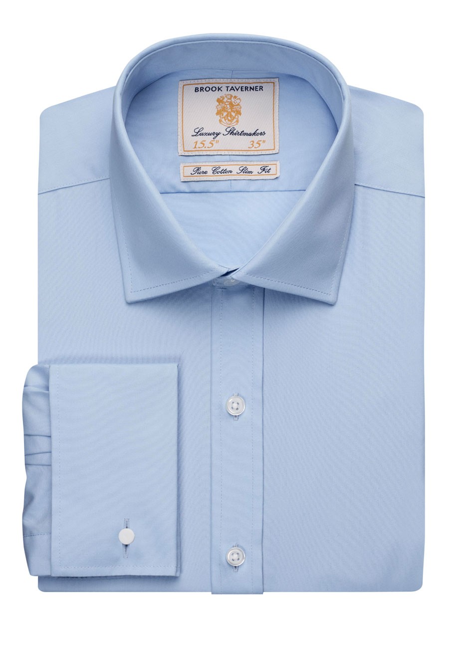 Men's Brook Taverner Chelford Slim Fit Shirt Cotton Poplin