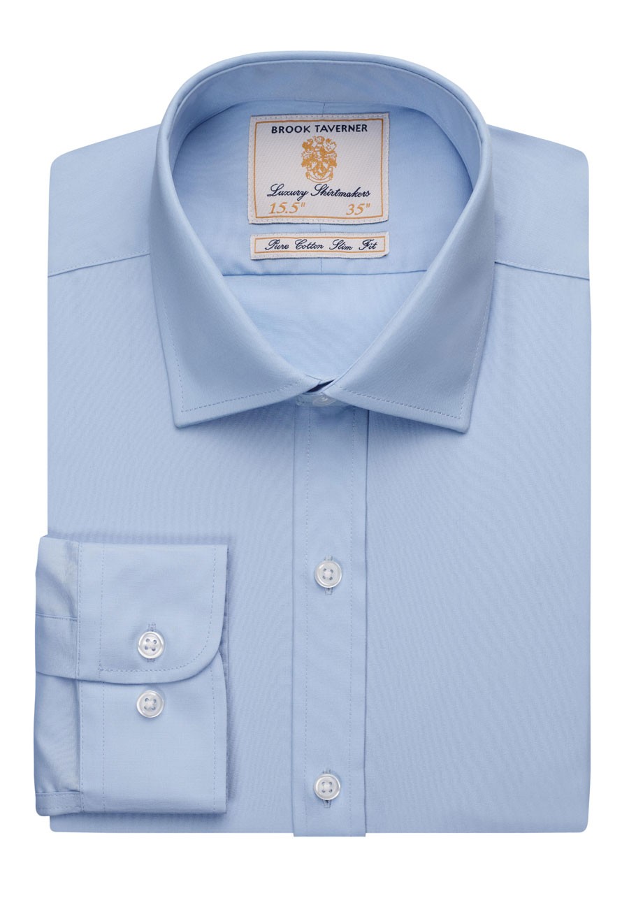Men's Brook Taverner Chelsea Slim Fit Shirt Cotton Poplin