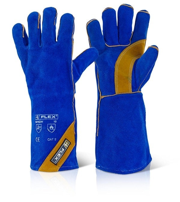 Cat Ii Blue Gold Welder Glove