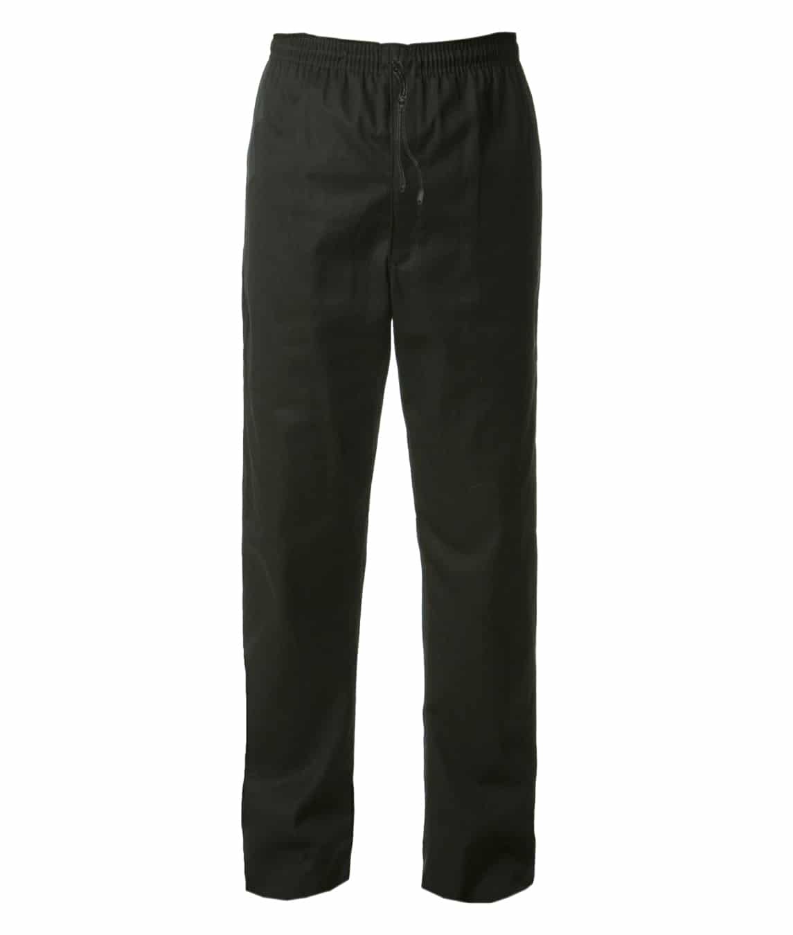 Chef's Trousers: Unisex Plain Black