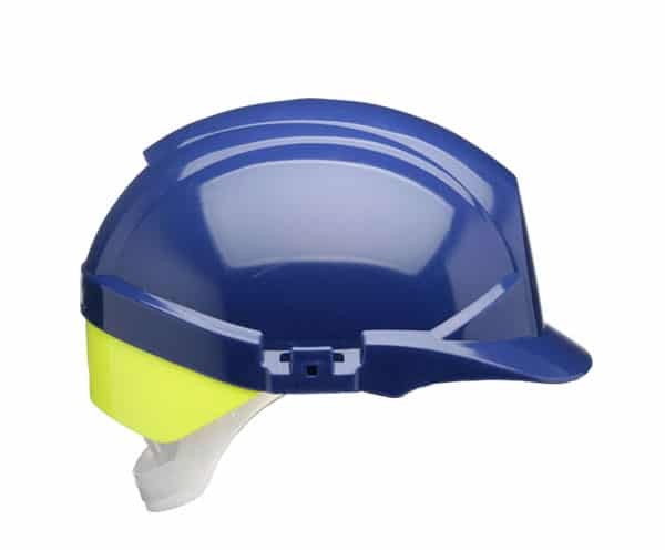 Reflex Safety Helmet Blue C/w Yellow Rear Flash