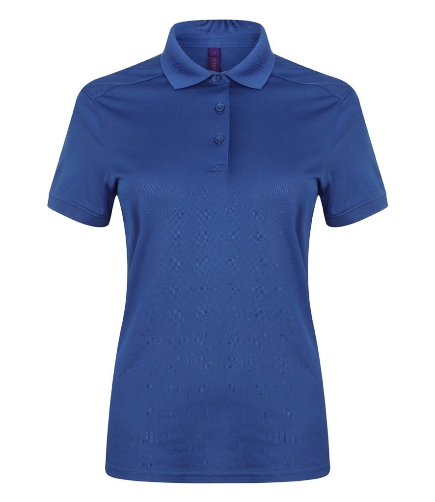 Henbury Ladies Slim Fit Stretch Microfine Piqué Polo Shirt