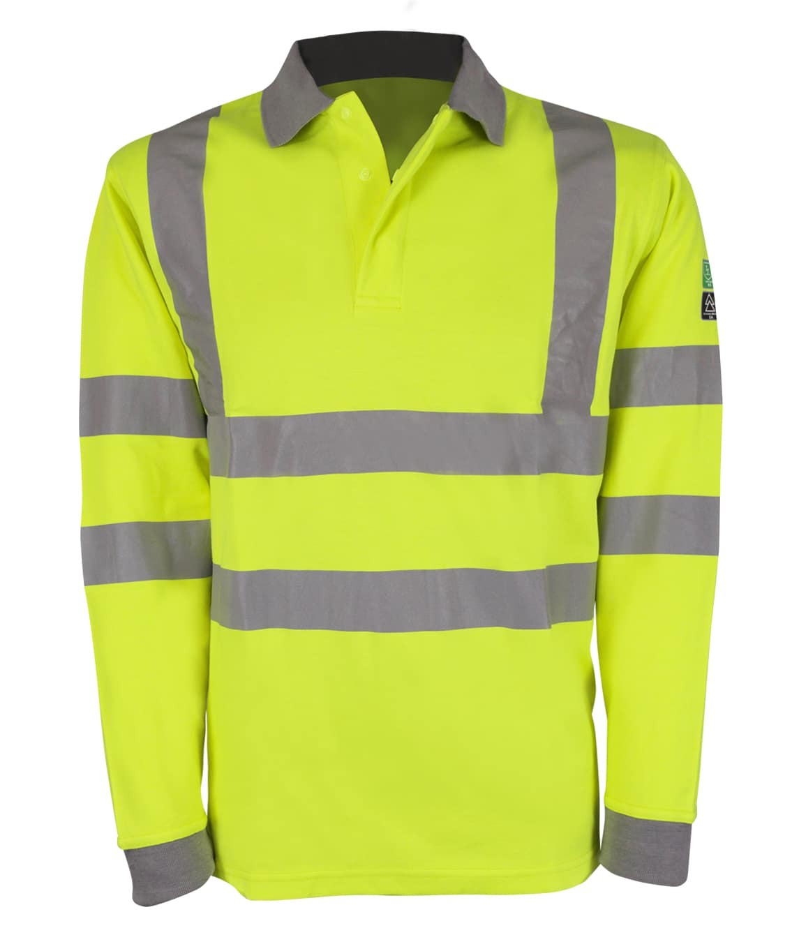 Hertz: Inherent Fr Arc Long Sleeve Polo Shirt In Hi Vis Yellow