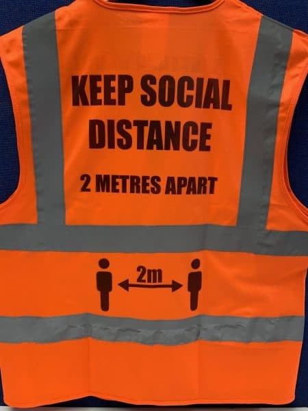 Social Distancing High Visibility Waistcoat 2M