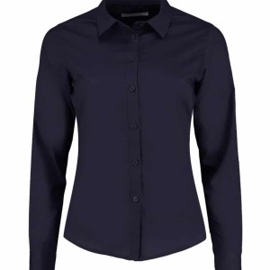 Kustom Kit Ladies Long Sleeve Tailored Poplin Shirt