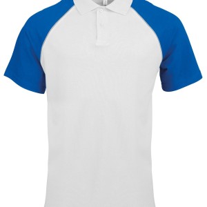 Kariban Baseball Cotton Piqué Polo Shirt
