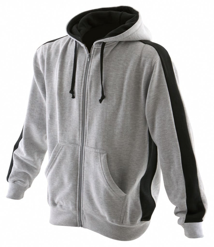 Finden and Hales Contrast Zip Hooded Sweatshirt