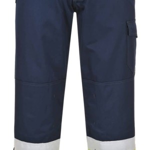 Portwest Hi-Vis Modaflame Trousers Navy/Yellow