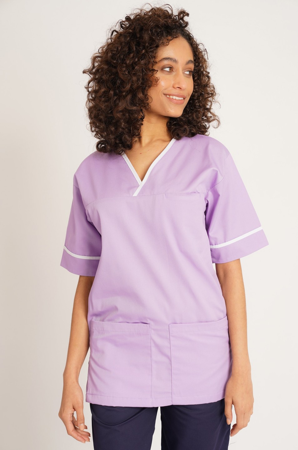 Scrub Tunic With Trim