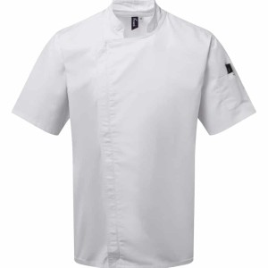 Premier Short Sleeve Zipped Chef's Jacket