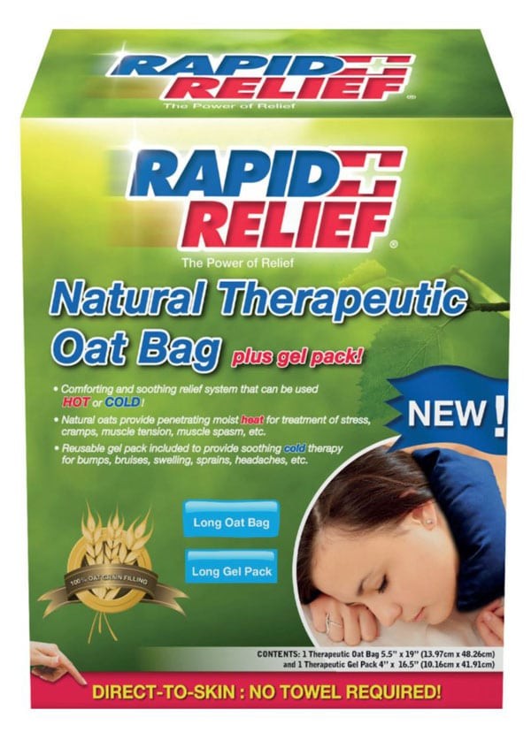 Natural Therapeutic Oat Bag C/w Gel Pack (long)