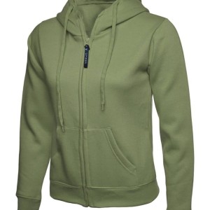 Uneek Ladies Classic Full Zip Hooded Sweatshirt