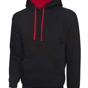 Uneek Contrast Hooded Sweatshirt