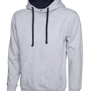 Uneek Contrast Hooded Sweatshirt