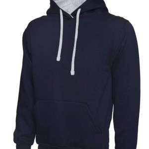 Uneek Contrast Hooded Sweatshirt