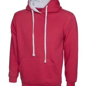 Uneek Contrast Hooded Sweatshirt