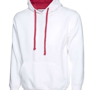 Uneek Contrast Hooded Sweatshirt