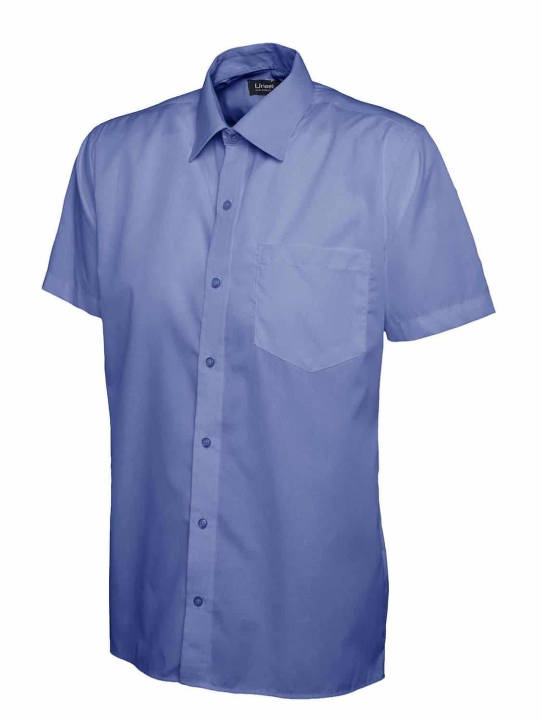 Uneek Mens Poplin Half Sleeve Shirt - Industrial Workwear