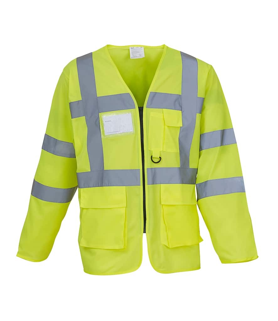 Yoko Hi-Vis Executive Long Sleeve Waistcoat