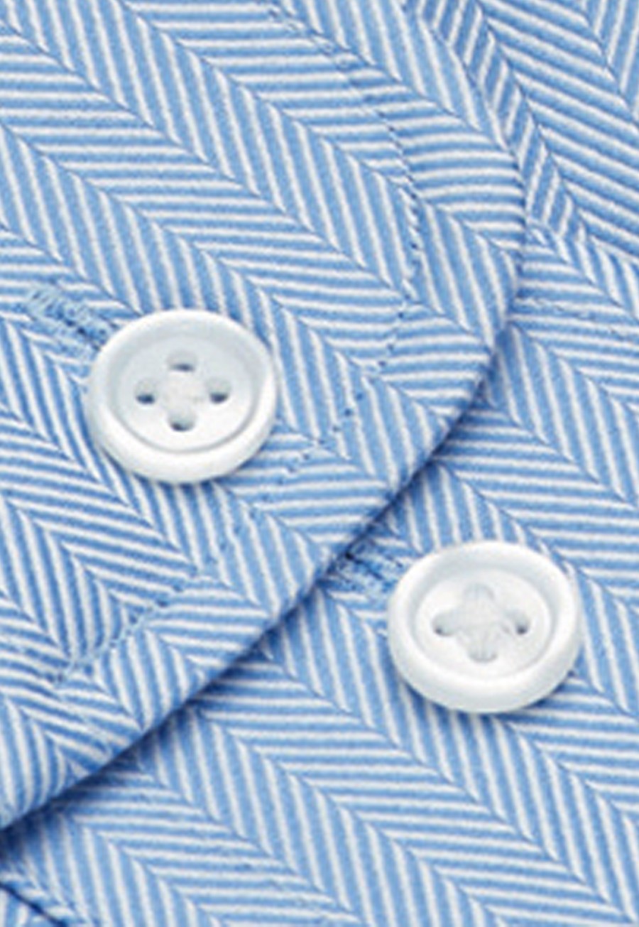 Men's Brook Taverner Altare Single Cuff Shirt Cotton Herringbone