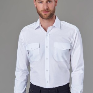 Men's Brook Taverner Ares Slim Fit L/S Pilot Shirt