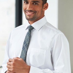 Men's Brook Taverner Cheadle Single Cuff Shirt Cotton Poplin