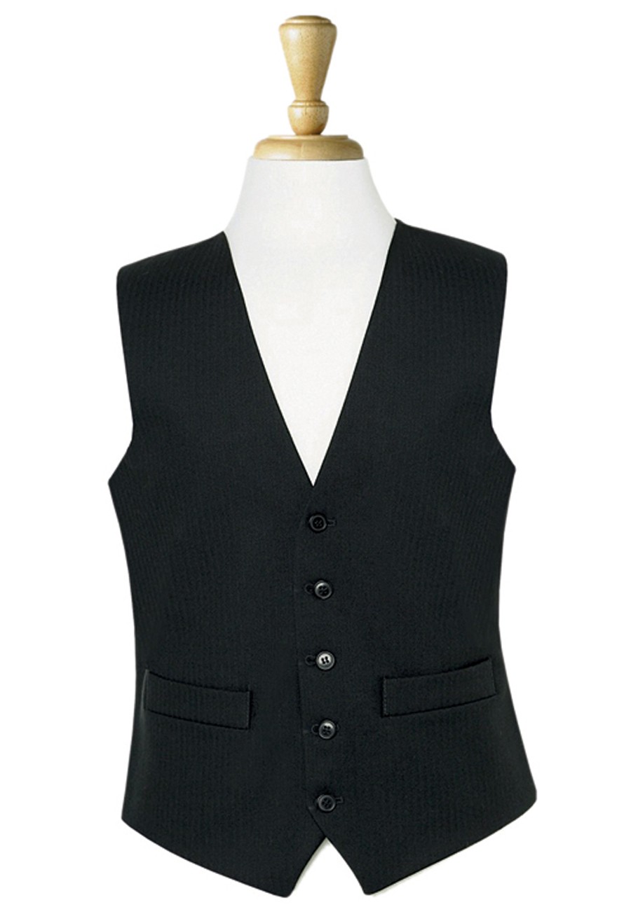 Men's Brook Taverner Black Herringbone Waistcoat