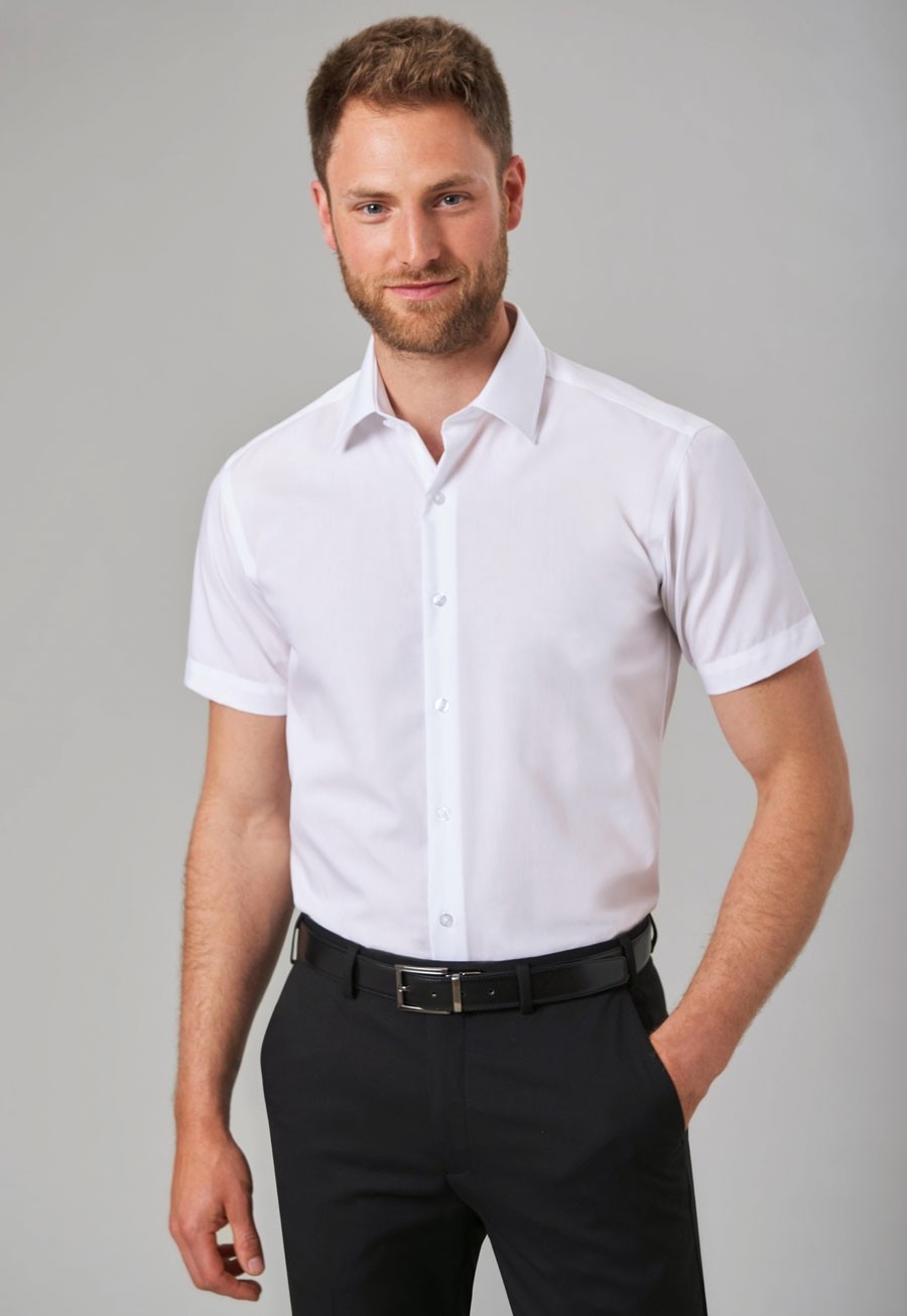 Men's Brook Taverner Milano S/S Slim Fit Non-Iron Shirt